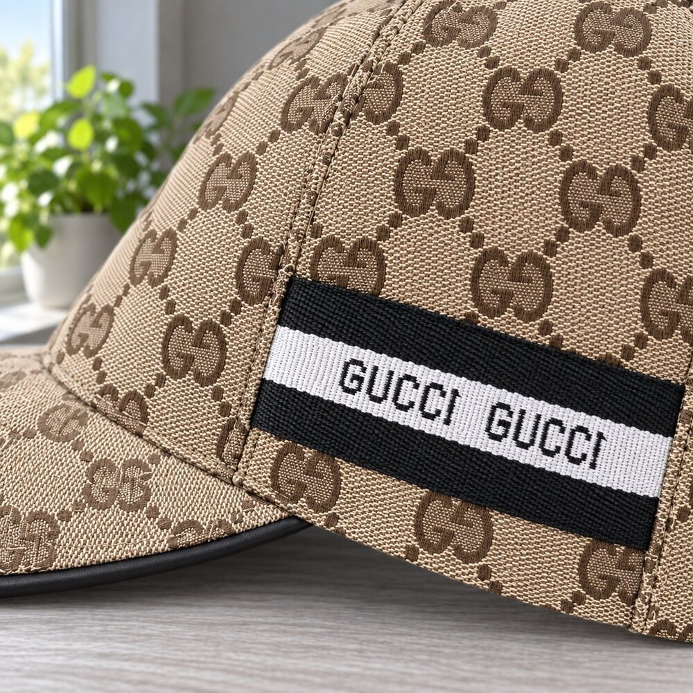 Gucci GG Cap with Black & White Web - Picture 5 of 6